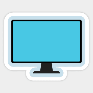 Monitor icon in flat style. Sticker